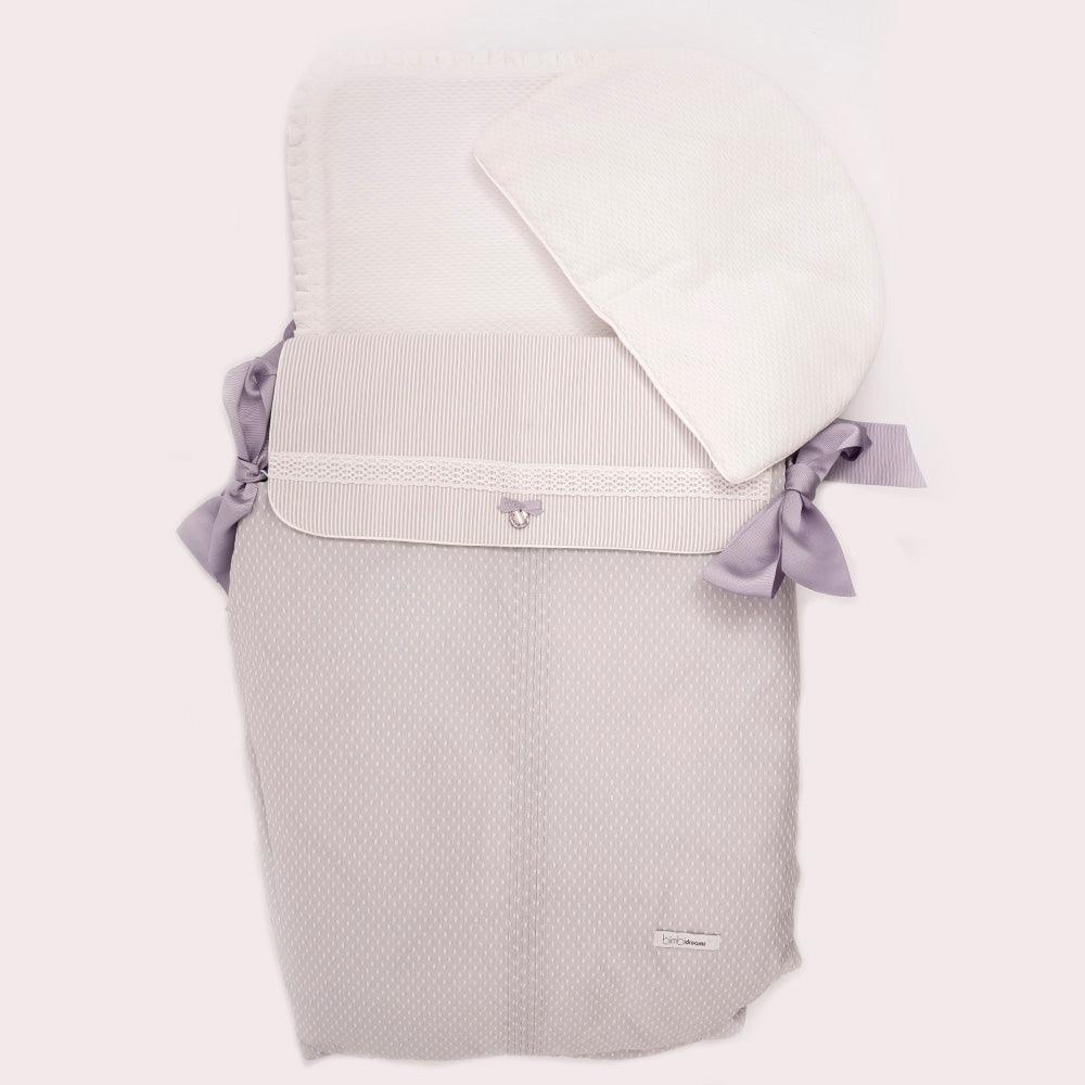 Colcha con saco capazo 3 usos Venecia Gris Bimbi Class - Nanetes #